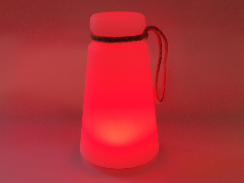 Outdoor Akku Tischleuchte BRUNO mit Fernbedienung dimmbar & RGB, Höhe 20cm