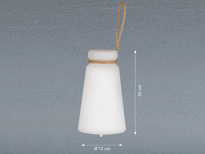 Outdoor Akku Tischleuchte BRUNO mit Fernbedienung dimmbar & RGB, Höhe 20cm