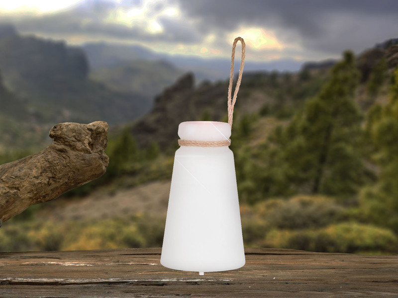 Outdoor Akku Tischleuchte BRUNO mit Fernbedienung dimmbar & RGB, Höhe 20cm