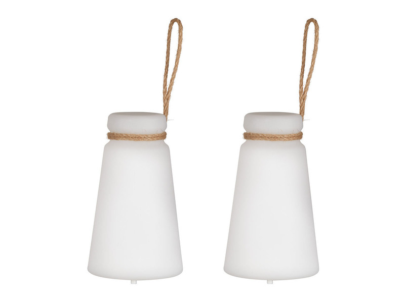 2er SET Outdoor Tischlampen mit Fernbedienung dimmbar & RGB, Höhe 20cm