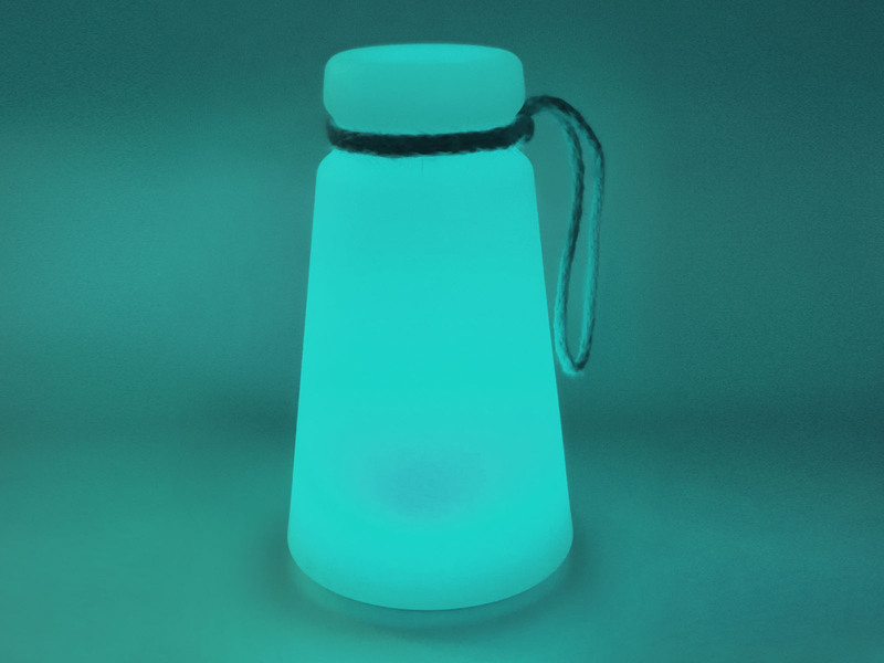 2er SET Outdoor Tischlampen mit Fernbedienung dimmbar & RGB, Höhe 20cm