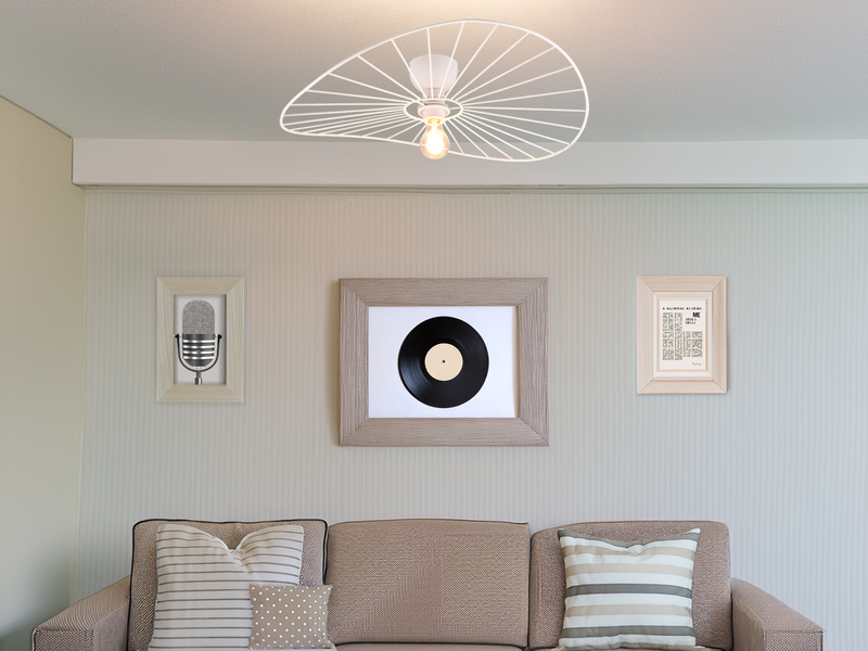 Ausgefallene Deckenleuchte CHAPEAU Lampenschirm Weißer Draht, Ø 60cm