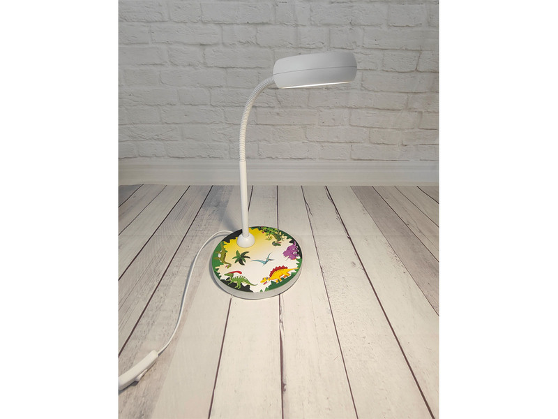Kinder Schreibtischlampe DINO mit Flexarm, Höhe 43cm