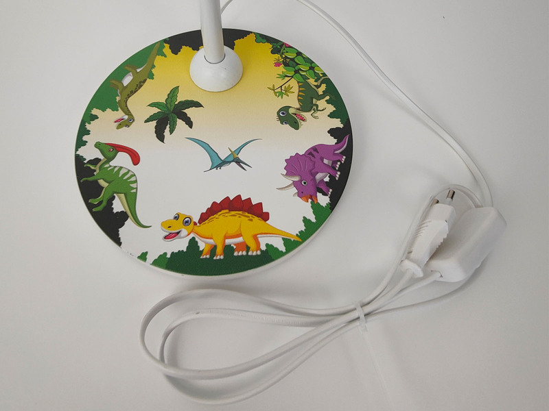 Kinder Schreibtischlampe DINO mit Flexarm, Höhe 43cm