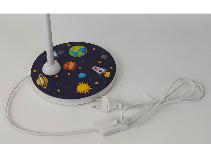 Kinder Schreibtischlampe WELTALL mit Flexarm, Höhe 43cm