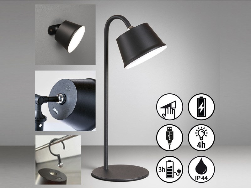 2er SET kabellose Outdoor Lampen - 3in1 Tischlampe / Wandlampe & Deckenleuchte
