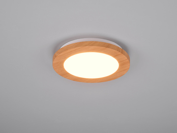 Kleine LED Deckenleuchte CAMILLUS flache Badezimmerlampe dimmbar Ø 17cm IP44