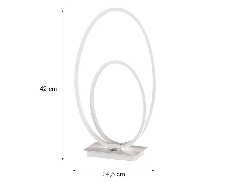 LED Tischleuchte NIA mit Touch-Dimmer Weiß, Höhe 42cm