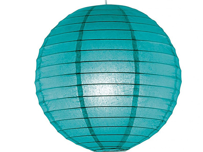 Lampenschirm Japan-Kugel PAPER Ø 40cm, Lampion Papier türkis blau