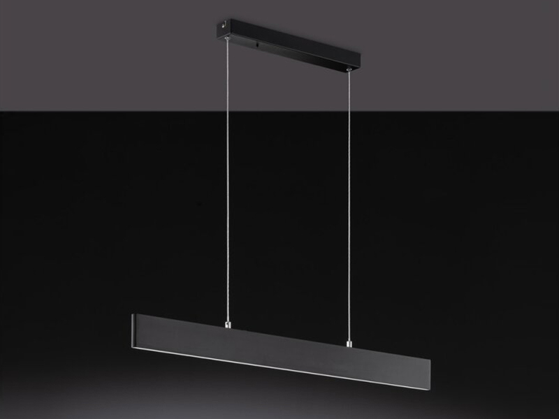 LED Pendelleuchte SILEAS dimmbar mit Fernbedienung Schwarz, Breite 91cm