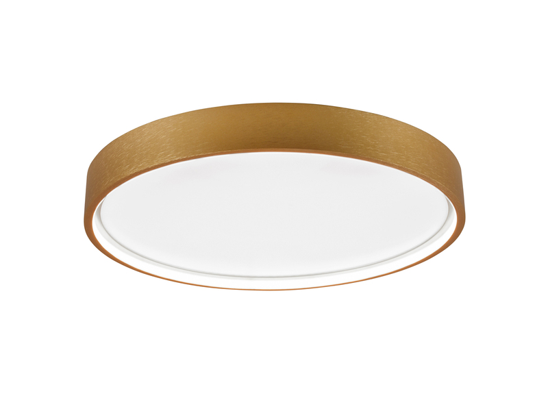 Flache LED Deckenleuchte DOHA mit 2 Lichtfarbe in Messing, Ø 45cm