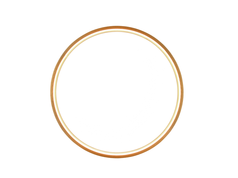 Flache LED Deckenleuchte DOHA mit 2 Lichtfarben in Messing, Ø 45cm