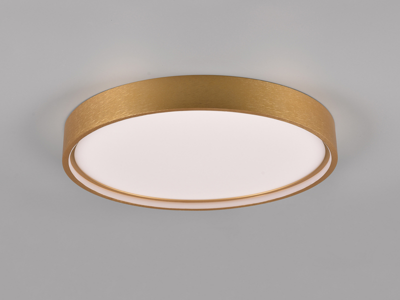 Flache LED Deckenleuchte DOHA mit 2 Lichtfarbe in Messing, Ø 45cm