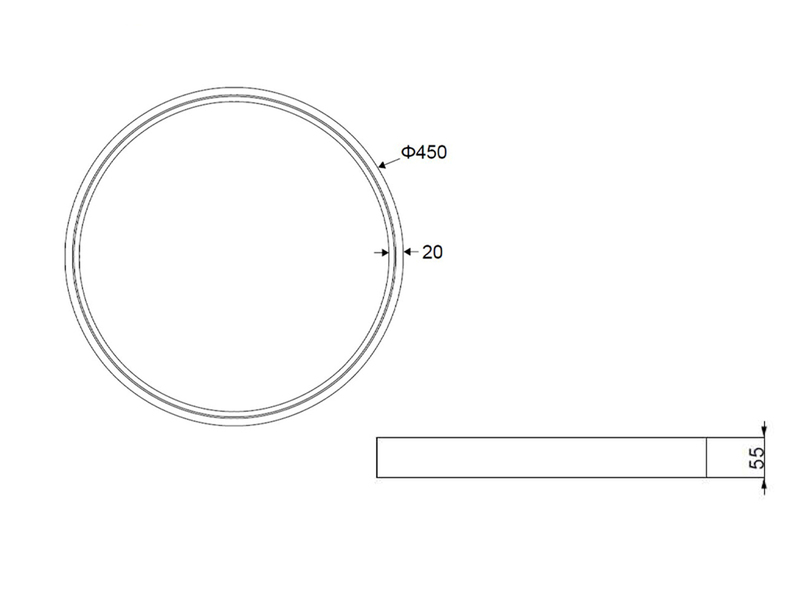 Flache LED Deckenleuchte DOHA Messing matt, Ø 45cm