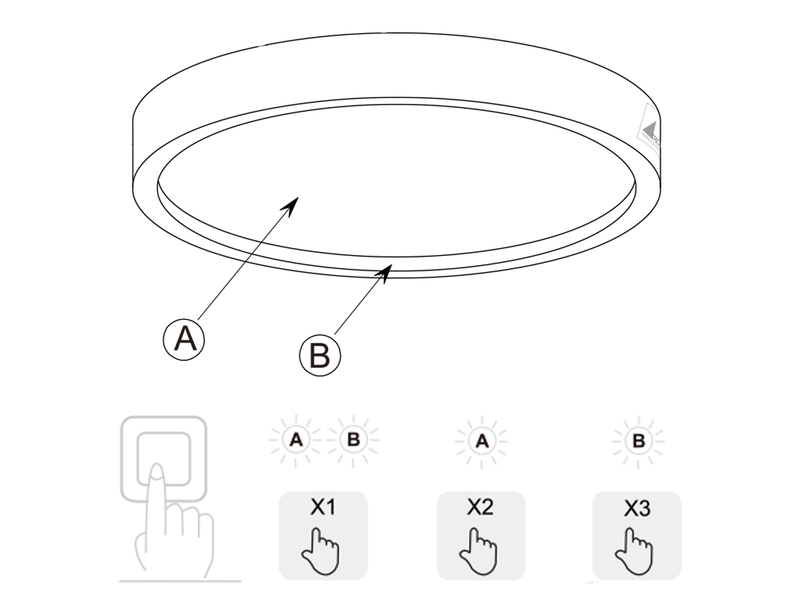 Flache LED Deckenleuchte DOHA mit 2 Lichtfarbe in Messing, Ø 45cm