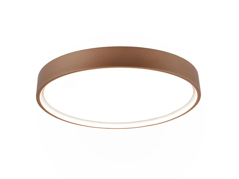 Flache LED Deckenleuchte DOHA mit 2 Lichtfarben in Coffee, Ø 45cm
