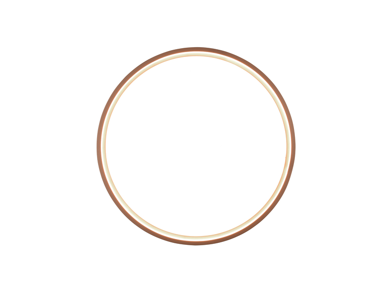 Flache LED Deckenleuchte DOHA mit 2 Lichtfarben in Coffee, Ø 45cm