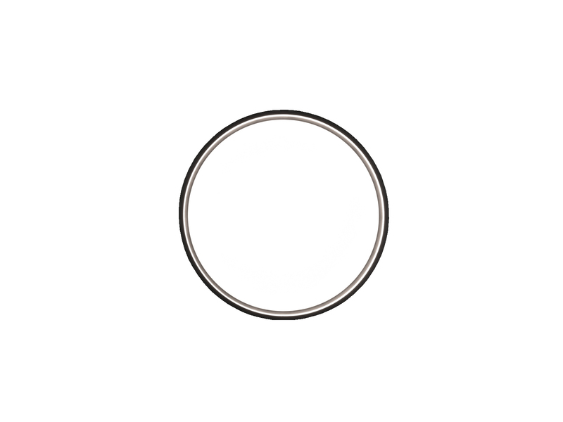 Flache LED Deckenleuchte DOHA mit 2 Lichtfarben in Schwarz, Ø 45cm