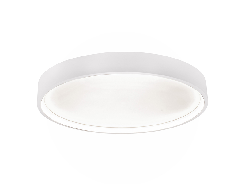 Flache LED Deckenleuchte DOHA mit 2 Lichtfarben in Weiß, Ø 45cm