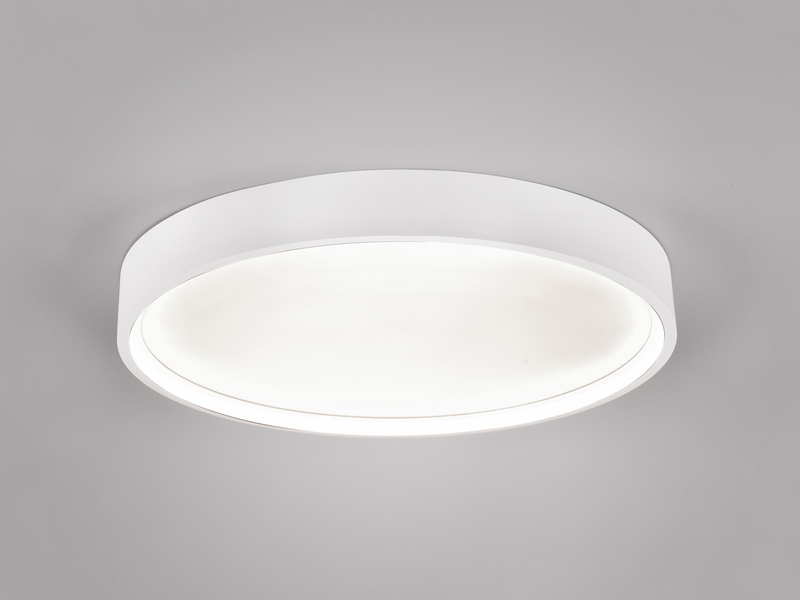 Flache LED Deckenleuchte DOHA mit 2 Lichtfarben in Weiß, Ø 45cm