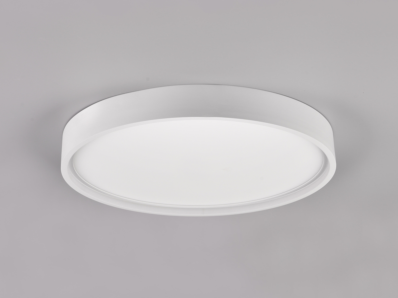 Flache LED Deckenleuchte DOHA mit 2 Lichtfarben in Weiß, Ø 45cm