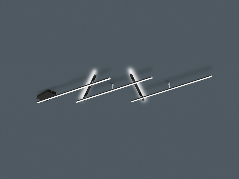 LED Deckenschiene INDIRA Schwarz schwenkbar bis 245cm breit