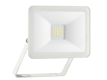 LED Flutlichtstrahler Aluminium Weiß Sicherheitsglas, 10 Watt, IP54