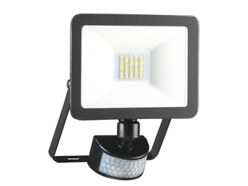 LED Flutlichtstrahler mit Bewegungsmelder Schwarz, 10 Watt, IP54