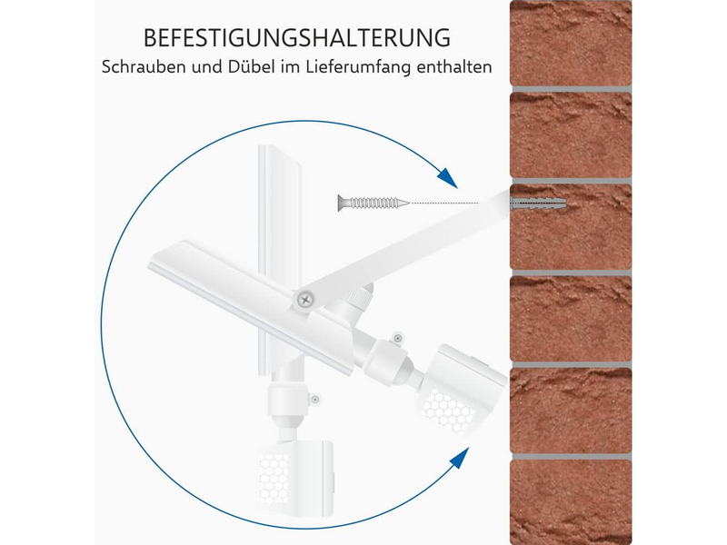 LED Flutlichtstrahler mit Bewegungsmelder Weiß, 10 Watt, IP54