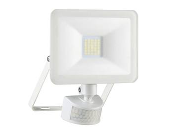 10 Watt LED Flutlichtstrahler mit Bewegungsmelder Weiß, IP54