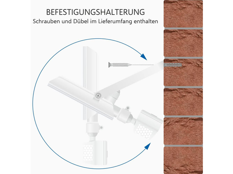 LED Flutlichtstrahler mit Bewegungsmelder Weiß, 20 Watt, IP54