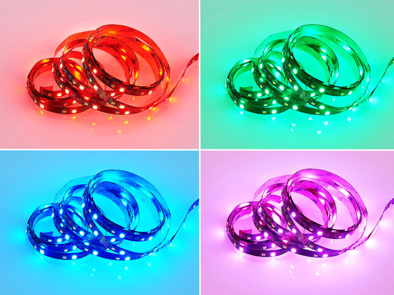 Set 10 x LED Lampen multicolor mit Fernbedienung, LED Lampe