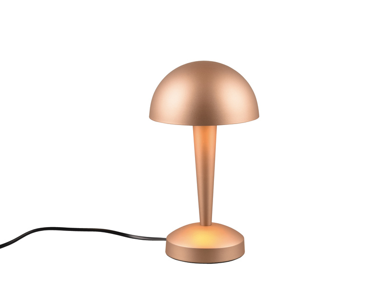 LED Tischleuchte CANARIA aus Metall mit Touchfunktion Coffee Gold, Höhe 26cm
