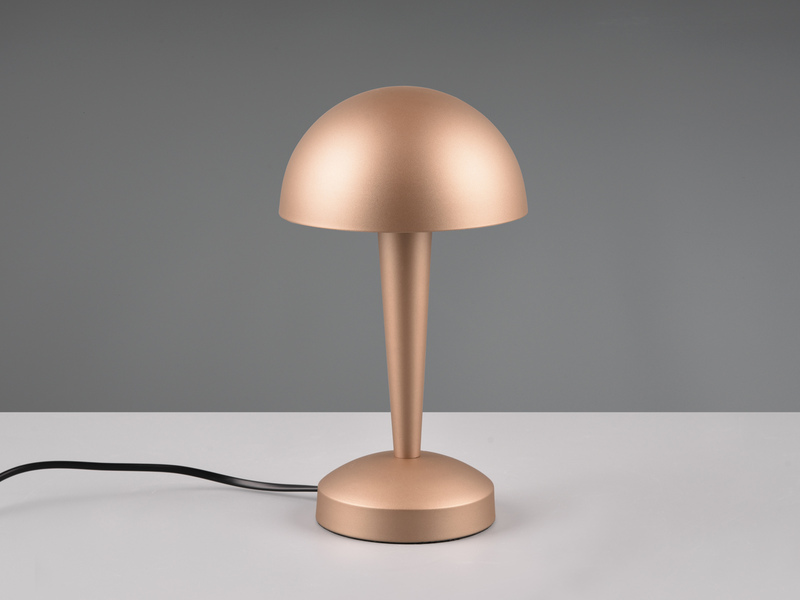 LED Tischleuchte CANARIA aus Metall mit Touchfunktion Coffee Gold, Höhe 26cm
