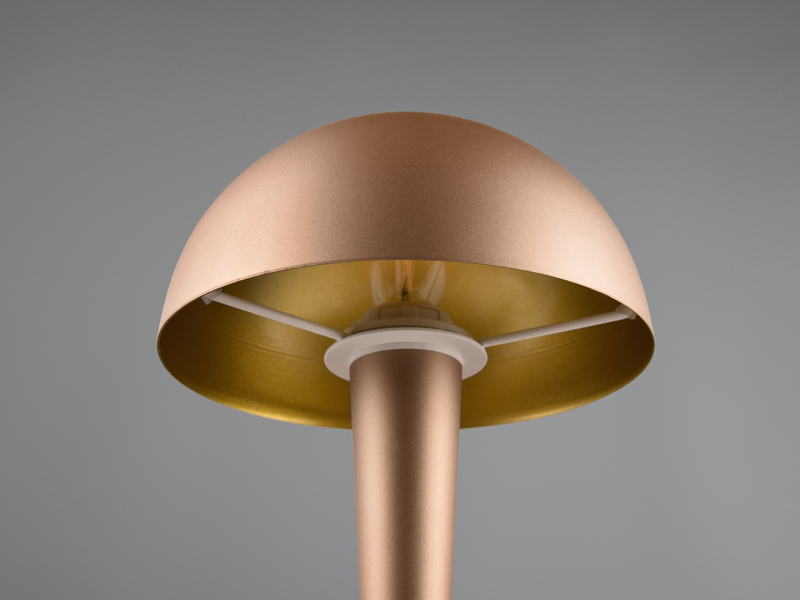 LED Tischleuchte CANARIA aus Metall mit Touchfunktion Coffee Gold, Höhe 26cm