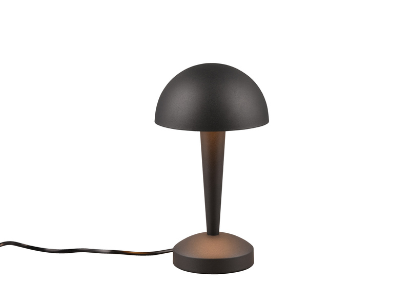 LED Tischleuchte CANARIA aus Metall mit Touchfunktion Schwarz Gold, Höhe 26cm