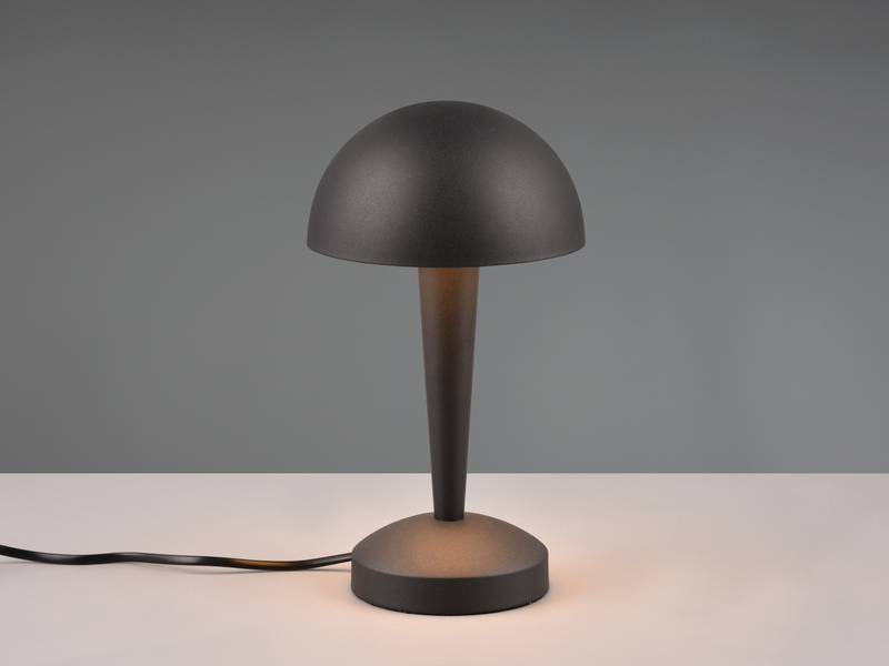 LED Tischleuchte CANARIA aus Metall mit Touchfunktion Schwarz Gold, Höhe 26cm