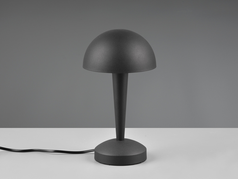 LED Tischleuchte CANARIA aus Metall mit Touchfunktion Schwarz Gold, Höhe 26cm