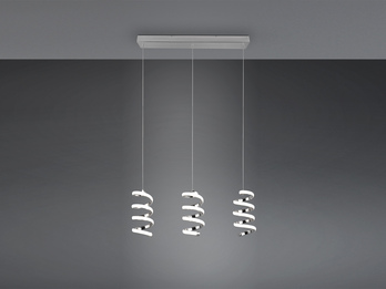 LED Pendelleuchte LAOLA in 3 Stufen dimmbar, Chrom - 62cm breit