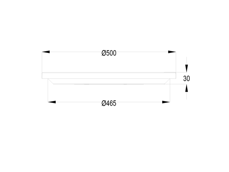 LED Deckenleuchte SCOTT Schwarz, dimmbar & Lichtfarbe einstellbar - Ø50cm