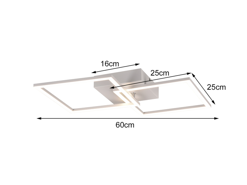 LED Deckenleuchte TRAIL Weiß schwenkbare Module, Neutralweiß, 60cm lang