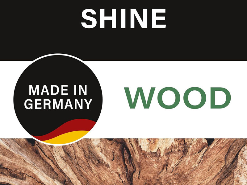 Stehleuchte SHINE WOOD mit Dreibein Holzfuß & Leinenschirm Weiß, Höhe 140-164cm