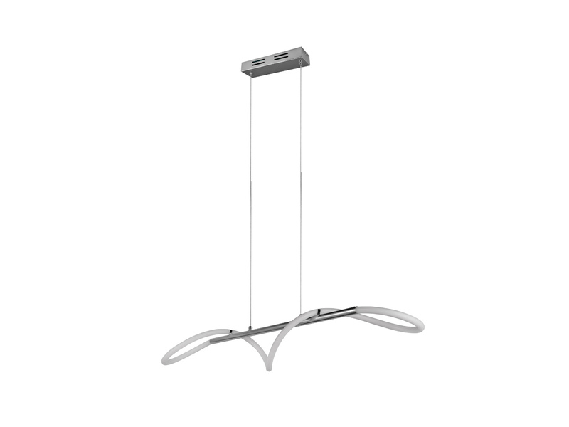 Pendelleuchte ARGOS Silber LED Schlauch Weiß, 3 Stufen Dimmer, Breite 105cm