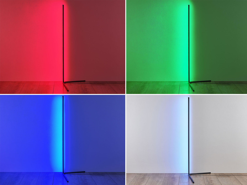 2er Set LED Stehleuchten mit Fernbedienung, RGB & Sound Control - H 141cm