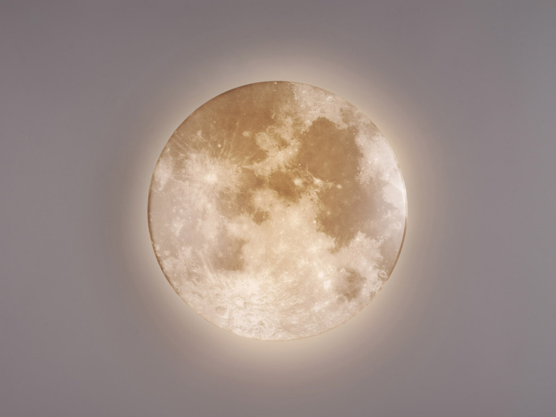 LED Deckenleuchte MOONIKA Mondcover in Weiß Ø37cm, IP44 Badlampe