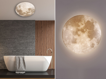 LED Deckenleuchte MOONIKA Mondcover in Weiß IP44 Badlampe, Ø 37cm