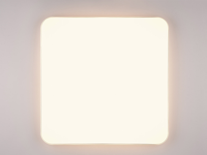 Große LED Deckenleuchte BLANCA flach, hell & dimmbar, Warmweiß, Quadrat 53cm
