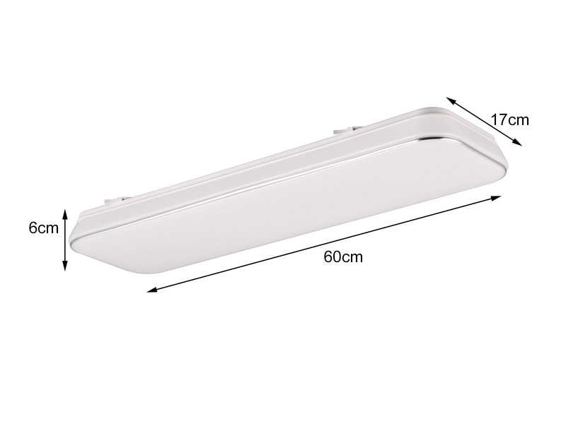 Flache LED Deckenleuchte BLANCA dimmbar, Warmweiß - 60cm lang