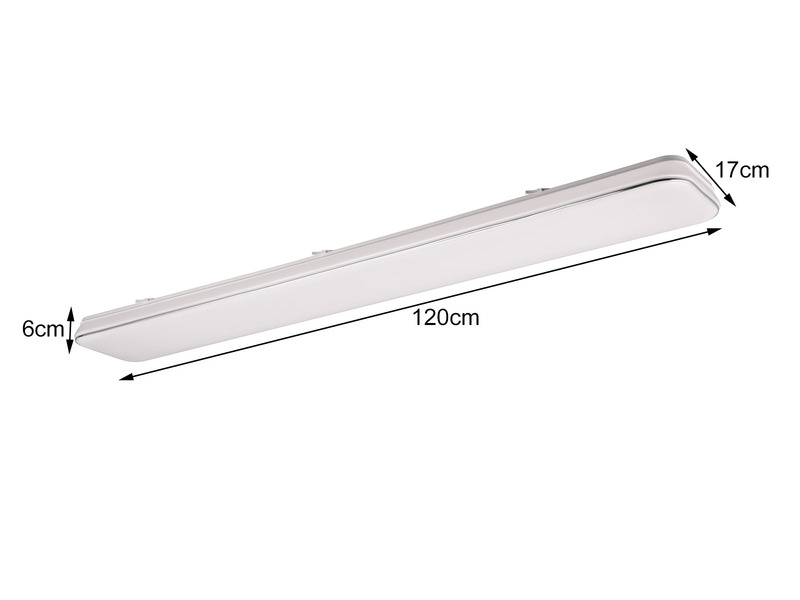 Flache LED Deckenleuchte BLANCA dimmbar, Warmweiß - 120cm lang