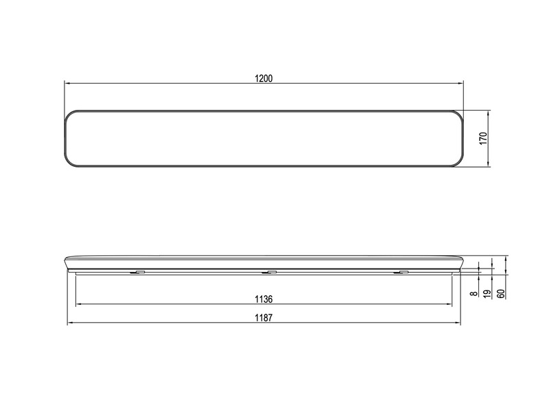 Flache LED Deckenleuchte BLANCA dimmbar, Neutralweiß - 120cm lang